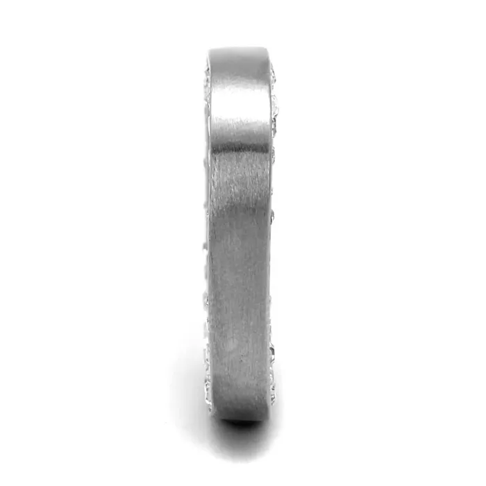 Alamode Rings TK2261 High polished no plating Stainless Steel Ring with Top Grade Crystal in Clear