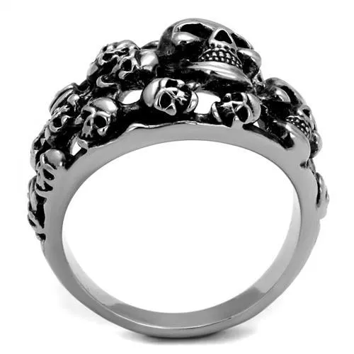 Alamode TK2332 High polished no plating Stainless Steel Ring with Epoxy in Jet Rings