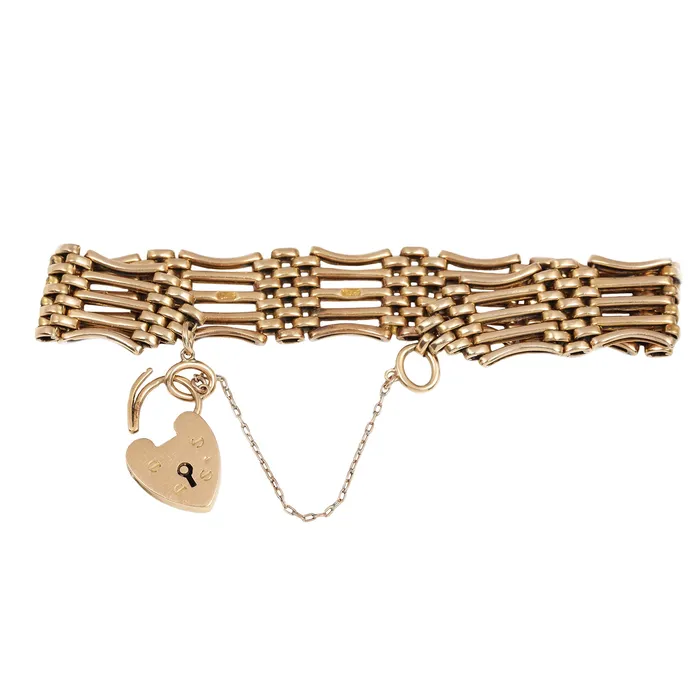 Antique Vintage Jewelry Bracelets Sweetheart Gate Bracelet