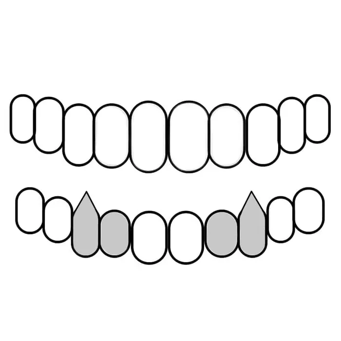 Bling Cartel 925 Silver Two Side Teeth Open Face Vampire Fangs CZ Double Caps Rings