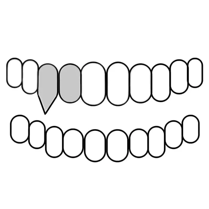 Bling Cartel 925 Silver Two Side Teeth Open Face Vampire Fangs CZ Double Caps Rings