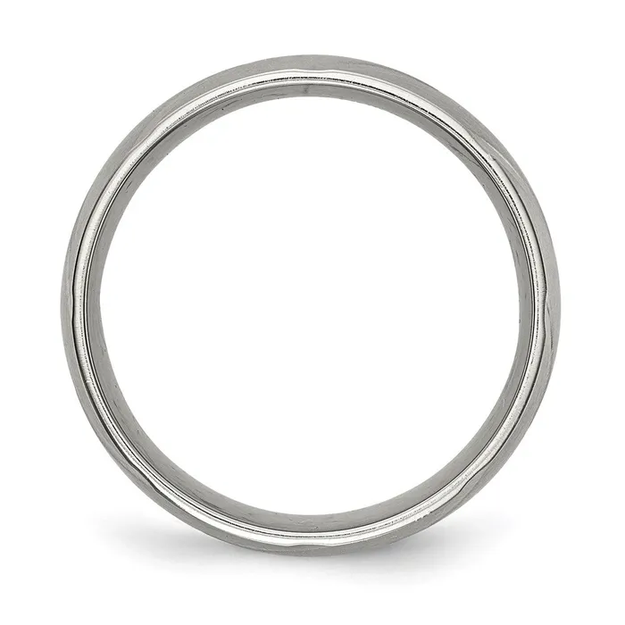 Chisel Rings Titanium Swirl Design 8mm Satin Band TB322 Chisel Rings Titanium Swirl Design 8mm Satin Band TB322