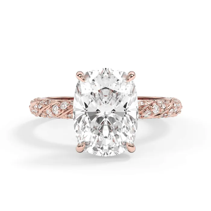 Diamond Twist Engagement Ring Setting deBebians Rings