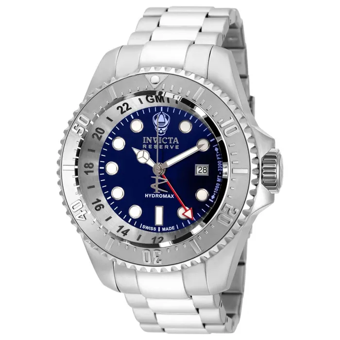 Invicta Mens Quartz Watch Hydromax Blue Dial Rotating Bezel Bracelet 16959 Invicta Bracelets