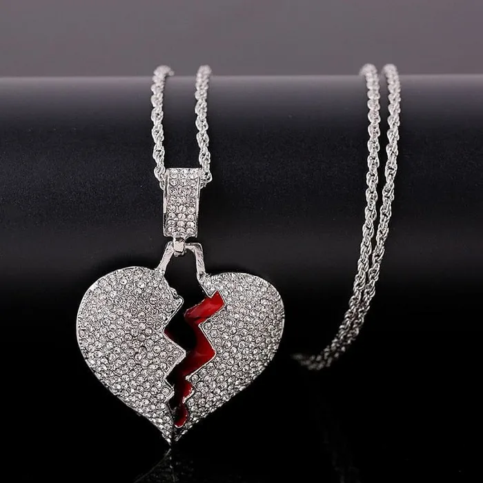 VVS Jewelry Necklaces VVS Jewelry Broken Heart Pendant