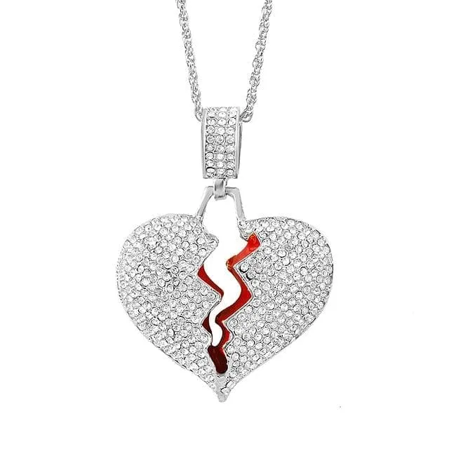 VVS Jewelry Necklaces VVS Jewelry Broken Heart Pendant