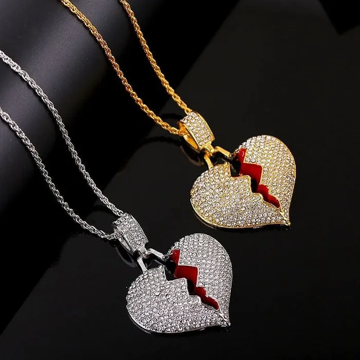 VVS Jewelry Necklaces VVS Jewelry Broken Heart Pendant