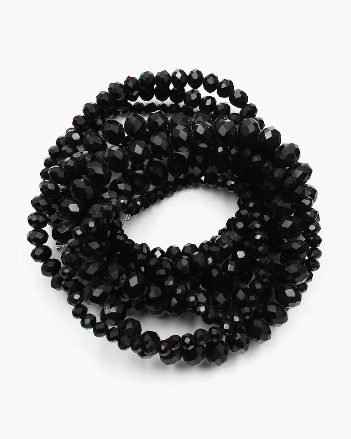 CHECK20241 Bracelets Multiple Layered Faceted Stretch Bracelet CHECK20241 Bracelets Multiple Layered Faceted Stretch Bracelet