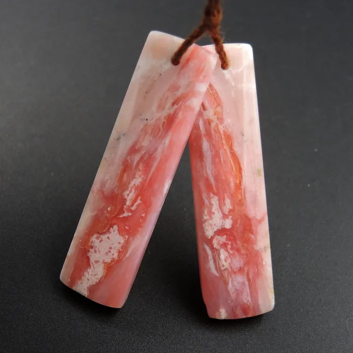 Drilled Peruvian Pink Opal Earring Pair Rectangle Cabochon Cab Pair Drilled Matched Earrings Symmetrical Bead Pair E2816 Intrinsic Trading Earrings Drilled Peruvian Pink Opal Earring Pair Rectangle Cabochon Cab Pair Drilled Matched Earrings Symmetrical Bead Pair E2816 Intrinsic Trading Earrings