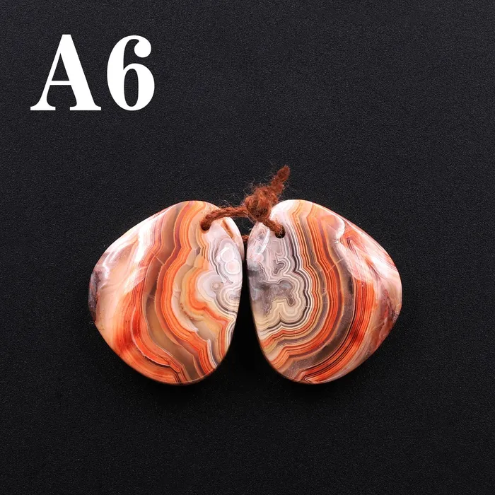 Earrings Intrinsic Trading Drilled Laguna Lace Agate Freeform Earring Matched Gemstone Cabochon Stone Bead Pair A6 Earrings Intrinsic Trading Drilled Laguna Lace Agate Freeform Earring Matched Gemstone Cabochon Stone Bead Pair A6
