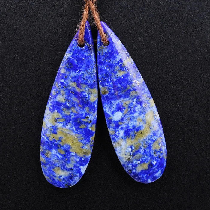 Earrings Intrinsic Trading Natural Blue Lapis Teardrop Earring Pair With Pyrite Drilled Gemstone Matched Stone Beads A4 Earrings Intrinsic Trading Natural Blue Lapis Teardrop Earring Pair With Pyrite Drilled Gemstone Matched Stone Beads A4