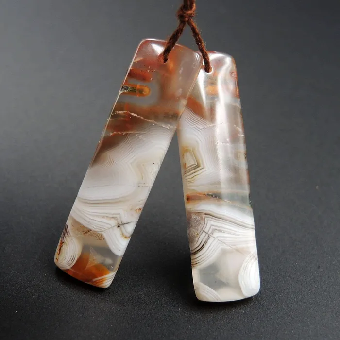 Earrings Natural Botswana Agate Rectangle Cabochon Cab Pair Drilled Matched Earrings Bead Pair Natural Stone E1385 Intrinsic Trading Earrings Natural Botswana Agate Rectangle Cabochon Cab Pair Drilled Matched Earrings Bead Pair Natural Stone E1385 Intrinsic Trading