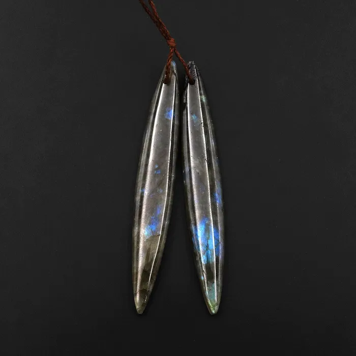 Intrinsic Trading Earrings Natural Labradorite Earring Pair Long Marquise Oval Matched Gemstone Beads A3 Intrinsic Trading Earrings Natural Labradorite Earring Pair Long Marquise Oval Matched Gemstone Beads A3