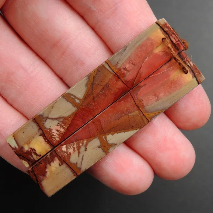 Natural Red Creek Jasper Earring Pair Supple Long Flat Rectangle Cabochon Cab Pair Drilled Matched Earrings Bead Pair E3235 Intrinsic Trading Earrings Natural Red Creek Jasper Earring Pair Supple Long Flat Rectangle Cabochon Cab Pair Drilled Matched Earrings Bead Pair E3235 Intrinsic Trading Earrings