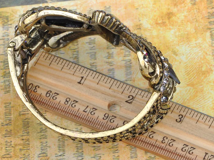 Alilang Bracelets Vintage Glam Encrusted Ribbon Bow Loop Cuff Bangle Bracelet Alilang Bracelets Vintage Glam Encrusted Ribbon Bow Loop Cuff Bangle Bracelet