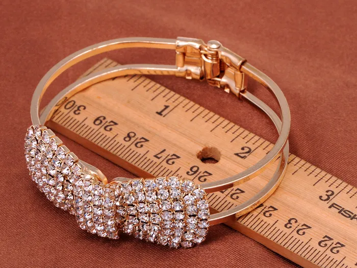 Alilang Bracelets Vintage Glam Encrusted Ribbon Bow Loop Cuff Bangle Bracelet Alilang Bracelets Vintage Glam Encrusted Ribbon Bow Loop Cuff Bangle Bracelet