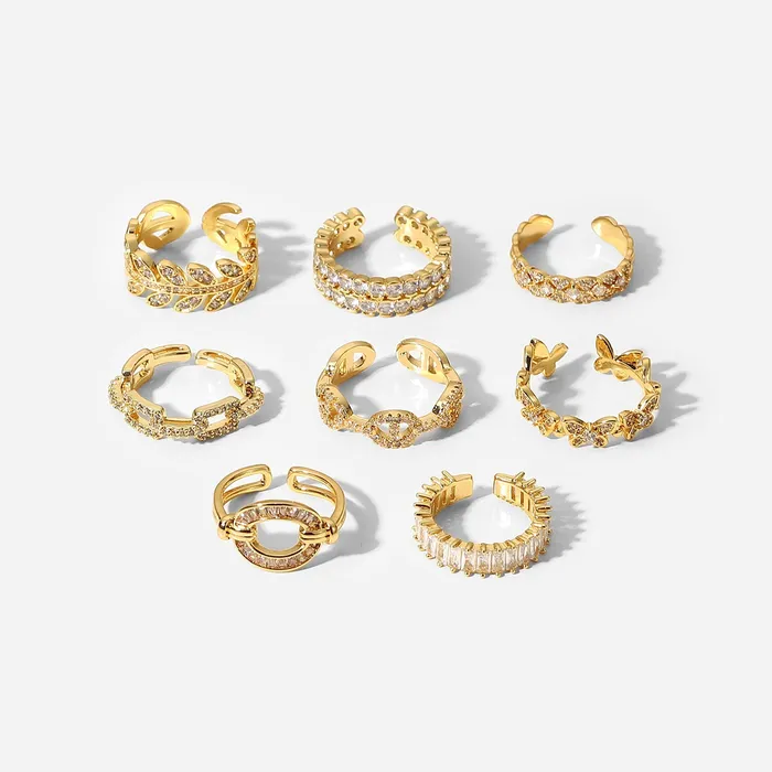 Crystal Design Gold Ring Variety Refined by AnnaKaci Rings Crystal Design Gold Ring Variety Refined by AnnaKaci Rings