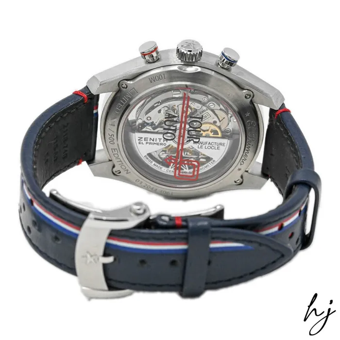 Happy Jewelers Bracelets Zenith Mens Limited Edition El Primero Chronomaster 1969 Tour Auto Stainless Steel 42mm Silver Chronograph Dial Watch Reference 032044406101C746