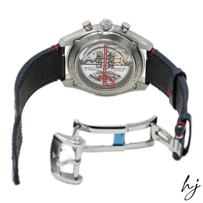 Happy Jewelers Bracelets Zenith Mens Limited Edition El Primero Chronomaster 1969 Tour Auto Stainless Steel 42mm Silver Chronograph Dial Watch Reference 032044406101C746