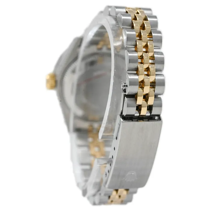 Happy Jewelers Rolex Ladies Datejust Yellow Gold Stainless Steel Rhodium Diamond Dial Watch Reference 69173 Bracelets