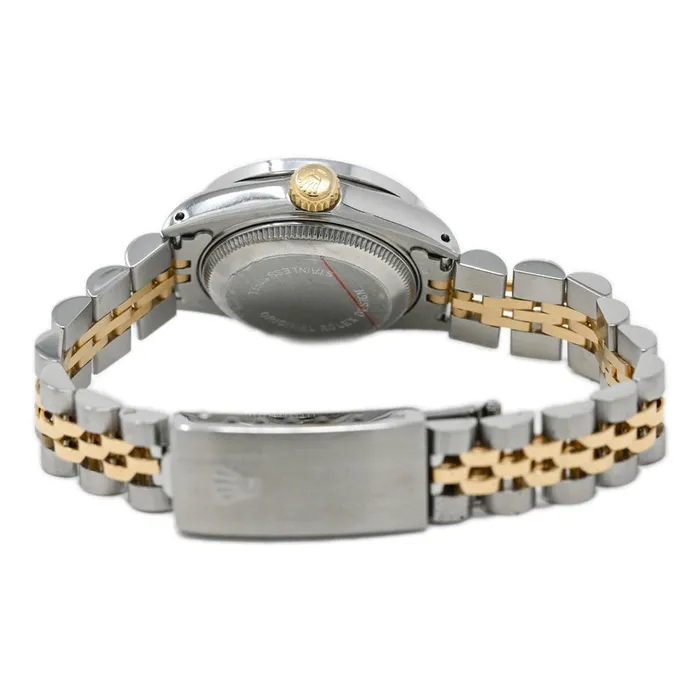 Happy Jewelers Rolex Ladies Datejust Yellow Gold Stainless Steel Rhodium Diamond Dial Watch Reference 69173 Bracelets