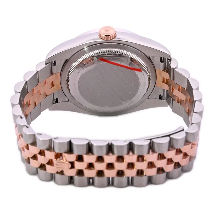 Happy Jewelers Watches Rolex Datejust 36mm Centric Circle Silver Roman Dial Watch Ref 116231