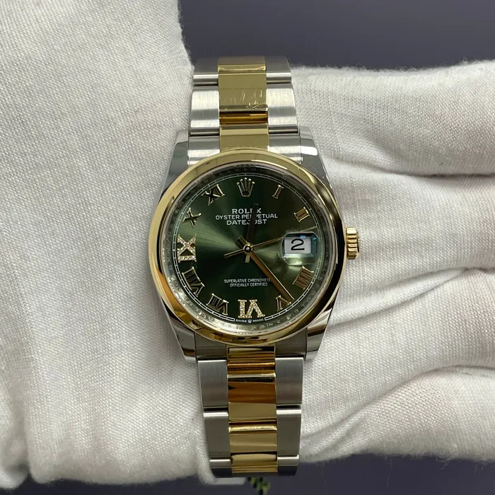 Happy Jewelers Watches Rolex Datejust 36mm Green Dial Watch Ref 126203 Happy Jewelers Watches Rolex Datejust 36mm Green Dial Watch Ref 126203
