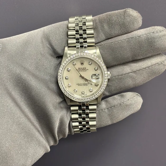 Happy Jewelers Watches Rolex Datejust 36mm MOP Dial Watch Ref 16234 Happy Jewelers Watches Rolex Datejust 36mm MOP Dial Watch Ref 16234
