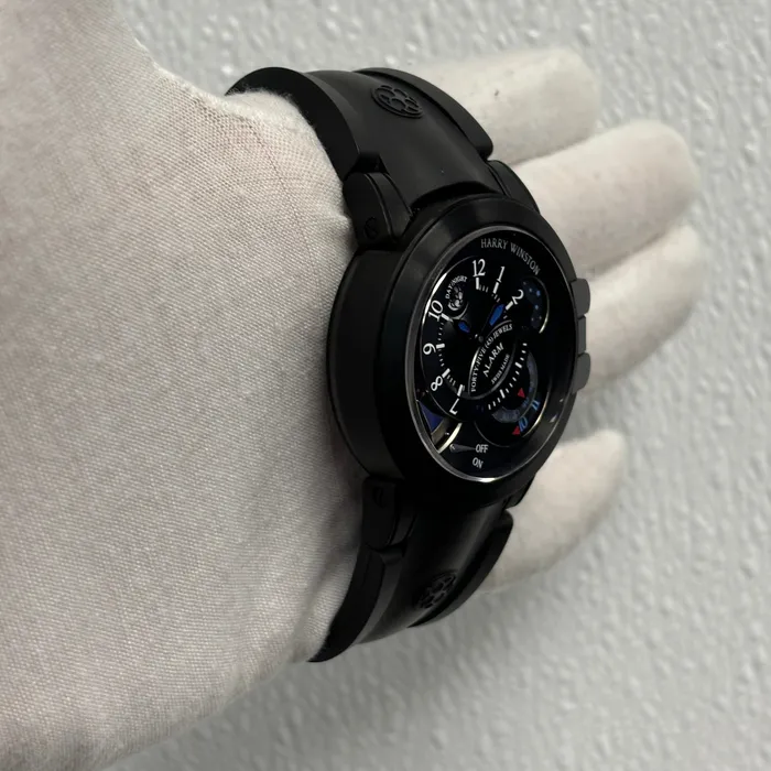 Harry Winston Ocean 44mm Black Dial Watch Ref OCEMAL44ZZ004 Happy Jewelers Watches Harry Winston Ocean 44mm Black Dial Watch Ref OCEMAL44ZZ004 Happy Jewelers Watches