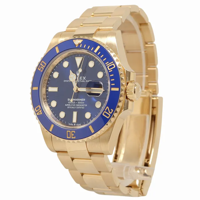 Rolex Submariner Yellow Gold 41mm Blue Dot Dial Watch Reference 126618LB Happy Jewelers Watches Rolex Submariner Yellow Gold 41mm Blue Dot Dial Watch Reference 126618LB Happy Jewelers Watches