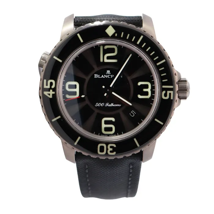 Watches Happy Jewelers Blancpain Fifty Fathoms 48mm Black Dial Watch Ref 5001512B3052 Watches Happy Jewelers Blancpain Fifty Fathoms 48mm Black Dial Watch Ref 5001512B3052