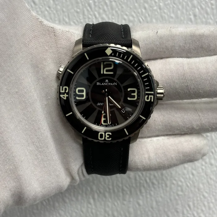 Watches Happy Jewelers Blancpain Fifty Fathoms 48mm Black Dial Watch Ref 5001512B3052 Watches Happy Jewelers Blancpain Fifty Fathoms 48mm Black Dial Watch Ref 5001512B3052
