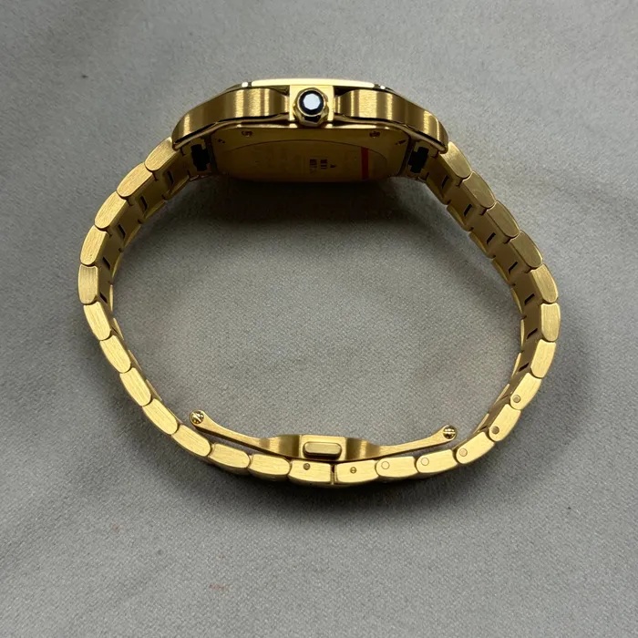 Watches Happy Jewelers Cartier Santos 35mm Yellow Gold White Dial Watch Ref WGSA0030 Watches Happy Jewelers Cartier Santos 35mm Yellow Gold White Dial Watch Ref WGSA0030