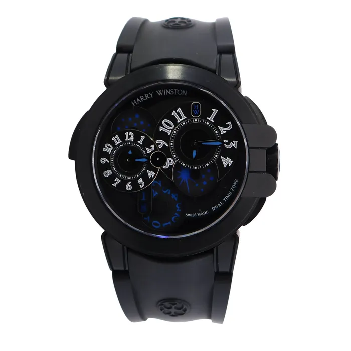 Watches Happy Jewelers Harry Winston Ocean 44mm Black Dial Watch Ref OCEATZ44ZZ007 Watches Happy Jewelers Harry Winston Ocean 44mm Black Dial Watch Ref OCEATZ44ZZ007