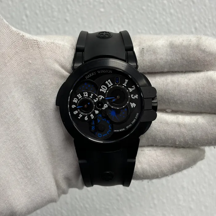 Watches Happy Jewelers Harry Winston Ocean 44mm Black Dial Watch Ref OCEATZ44ZZ007 Watches Happy Jewelers Harry Winston Ocean 44mm Black Dial Watch Ref OCEATZ44ZZ007