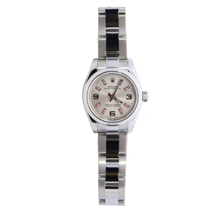 Watches Happy Jewelers Rolex Datejust 26mm Silver Dial Watch Ref 176200