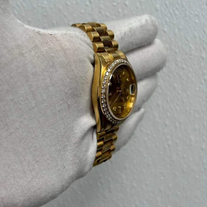 Watches Happy Jewelers Rolex DayDate 36mm Champagne Dial Watch Ref 18238