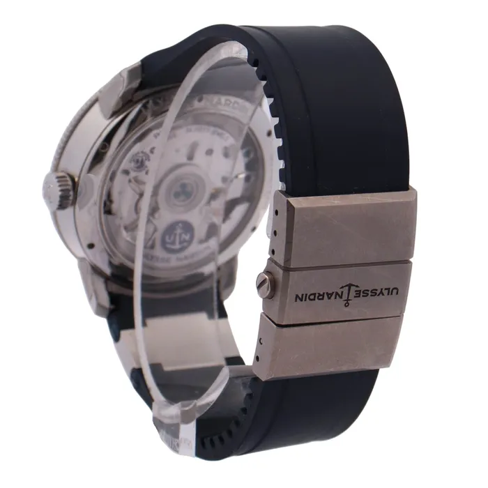 Watches Happy Jewelers Ulysse Nardin Stainless Steel 42mm Blue Chronometer Dial Watch Reference 118331043