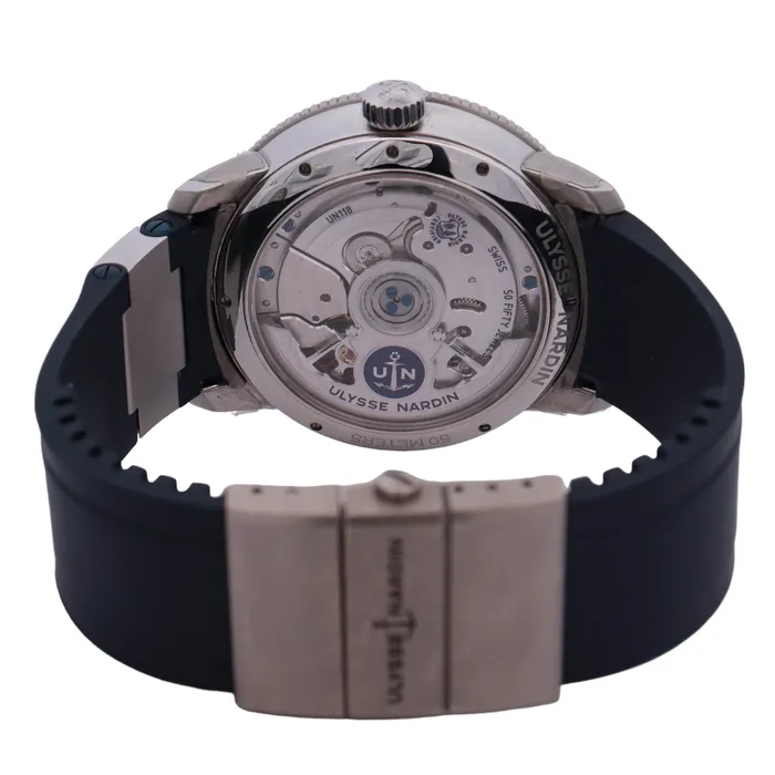 Watches Happy Jewelers Ulysse Nardin Stainless Steel 42mm Blue Chronometer Dial Watch Reference 118331043