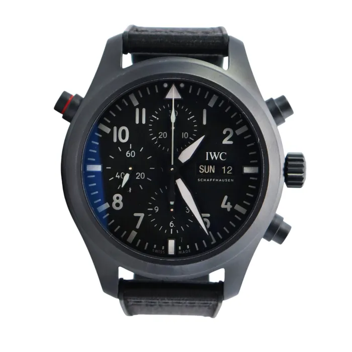 Watches IWC Pilot 44mm Black Dial Watch Ref IW371815 Happy Jewelers