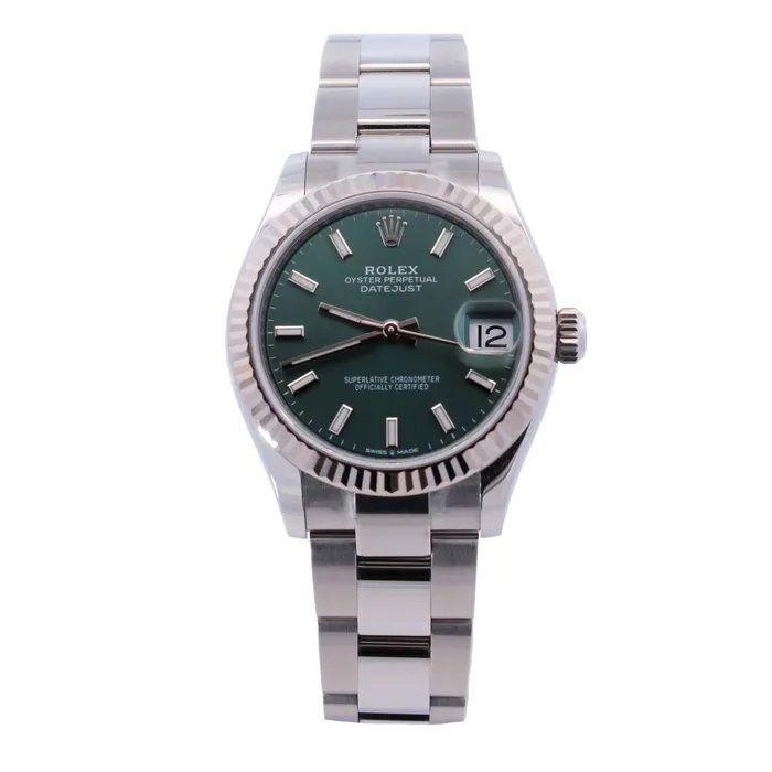Watches Rolex Datejust 31mm Green Dial Watch Ref 278274 Happy Jewelers