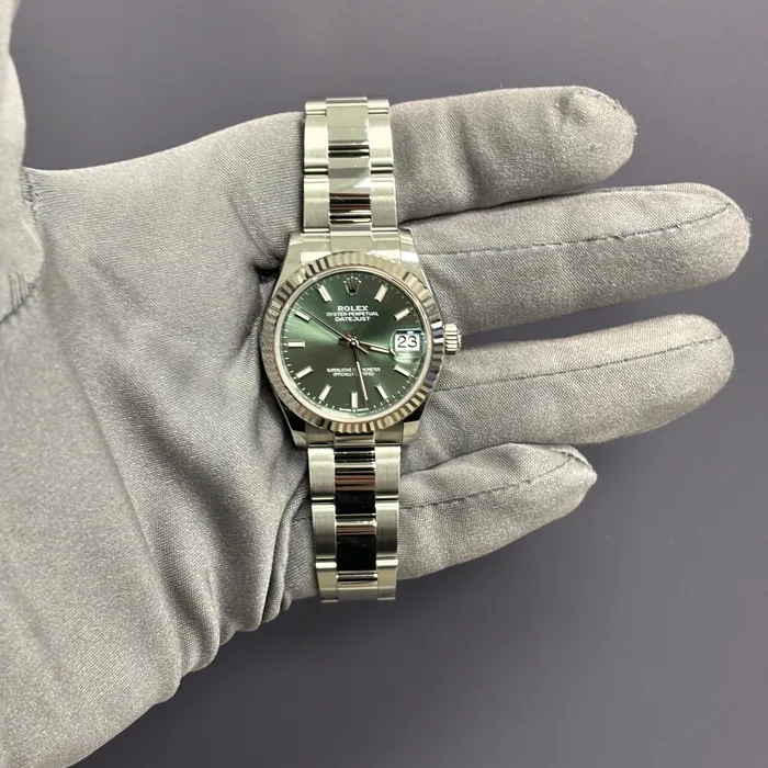 Watches Rolex Datejust 31mm Green Dial Watch Ref 278274 Happy Jewelers Watches Rolex Datejust 31mm Green Dial Watch Ref 278274 Happy Jewelers