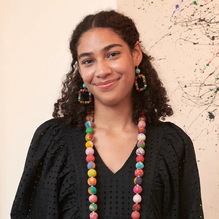 WorldFinds Earrings Kantha Dangling Square Earrings